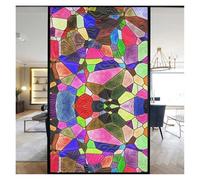 Film pour Fenêtre Film de vitrail dépoli coloré, Autocollant fenêtre à Motif géométrique d'art Moderne, Opaque, décoration Maison, confidentialité(C,40x100cm)