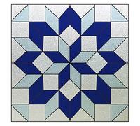 Film pour FenêTre Film de vitrail givré for fenêtre, Autocollant Statique personnalisé au Design Art déco, Traitement en Feuille décoration for la Maison pour la Confidentialité(32,58X58cm)