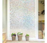 Film pour Fenêtre Occultant 50 x 400 cm, Facile à Couper, Non-Adhésif, Protége Intimité, Statique Pas Colle, Films pour Fenêtre, Auto Adhésif, avec Outil, pour Fenetre, Mosaïque