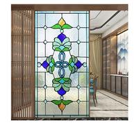 Film pour Vitrail décoratif intimité fenêtre contrôle de la Chaleur Anti UV Blocage fenêtre Autocollants Statique givré (50x140cm WxH)