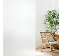 Film pour Vitre 55 x 105 cm, Facile à Couper, Non-Adhésif, Protége Intimité, Statique Pas Colle, Film Vitrage Dépoli Répositionnable, avec Outil, pour Fenetre, Blanc Mat