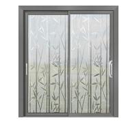 Film pour Vitre Adhésif Anti Regard 110 x 200 cm Opaque et Réutilisable Bon Intimité Anti UV Film Autocollant pour Fenêtre Para Fenetre Regard pour Bureau, Bambou