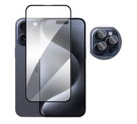 Film Protecteur D'écran En Verre 2.5d Pour Iphone,Couverture Complète Avec Colle,Pour Modèles 15 Pro,15 Pro Max.1 Glass And 1 Lens.For Iphone 15