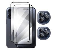 Film Protecteur D'écran En Verre 2.5d Pour Iphone,Couverture Complète Avec Colle,Pour Modèles 15 Pro,15 Pro Max.2 Glass And 2 Lens.For Iphone 15