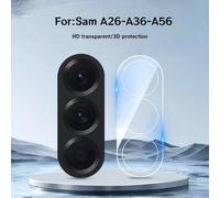 Film protecteur d'objectif de caméra durci 9H compatible avec Samsung Galaxy A26/A36/A56/A55 5G, transparent, anti-rayures, résistant aux empreintes digitales, installation facile, couverture 3D compl