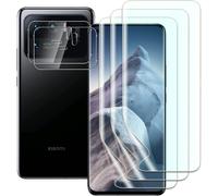 Film Protecteur Écran Xiaomi Mi 11 Ultra - 3 Films Tpu Flexibles Hd Anti-Rayures Sans Bulles, Compatible Empreintes Digitales + 2 Verres Trempés Pour Caméras