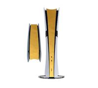 Film protecteur latéral pour PS5 Pro Disc & Digital Edition,Autocollant pour hôte de jeu,Plaques centrales de console,Vinyle anti-poussière Décalques Accessoires (or)
