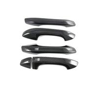 Film protecteur poignée Poignées de Porte Compatibles Kia Cérato BD 2019-2024, Double Design Intelligent Sans Perçage Anti-Rayures avec Montage Parfait pour Cuve de Porte(Motif en fibre de carbone)