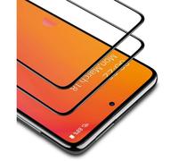 Film Protection écran Samsung Galaxy A71 (5G), (2 Pièces) Cadre Noir Vitre Verre Trempér HD Clair 9H dureté Anti-Rayure