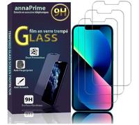 Film protection écran - VCOMP - iPhone 13 (6.1"") - Lot 3 - Verre trempé - Couvre partie plate