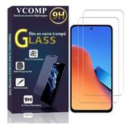 Film protection écran - VCOMP - Xiaomi Redmi 12 6.79"" - Verre trempé - Pack 2 - Adhésif anti-bulles