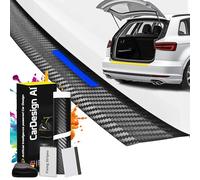 Film protection seuil de coffre compatible avec VW Golf 8 VIII 2019-2027 (5 portes, Compact) : pour seuil de chargement, peiture, voiture pour pare choc arriere, anti-rayures (blue carbone)