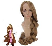 Film raiponce Cosplay perruque Super longue droite blonde queue de cheval perruques synthétiques Halloween fête Costume perruque Anime