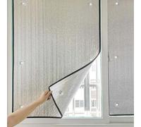 Film Réfléchissant D'Isolation Thermique, 8mm, Film Fenetre Anti Regard Anti Chaleur, avec Ventouse, pour Bureau,Garage Aluminium Film Anti Chaleur, Facile À Démonter(Black,60x150cm)