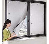 Film réfléchissant pour fenêtre - Isolation thermique pour vérandas, terrasses et auvents - Protection UV - Feuille d'aluminium - Taille personnalisée (90 x 220 cm)