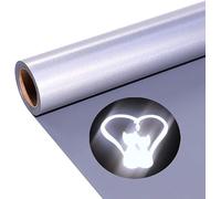 Film réfléchissant pour traceur textile, 30.5 cmx183 cm Vinyle HTV Vinyle thermocollant réfléchissant Film de transfert thermocollant pour textile, pour T-shirts DIY, tissus(argent réfléchissant)