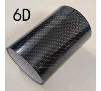 Film Rond En Vinyle En Fibre De Carbone Noir,Autocollant Intérieur De Voiture Étanche,Films De Protection Anti-Rayures Pour Moto,Jo 3d 4d 5d 6d - Type 6d-20x152cm