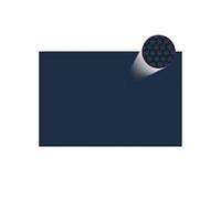 vidaXL Film solaire de piscine flottant PE 600x400 cm Noir et bleu