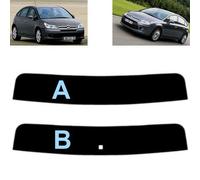 Film Solaire Prédécoupé Teinté Pare-Brise pour-Citroen C4 5-Portes 2004-2010 (05% Noir Fumé Super, A)