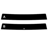 Film Solaire Prédécoupé Teinté Pare-Brise pour-Kia Rio 4-Portes Berline 2017-... (50% Noir Fumé Léger, B)