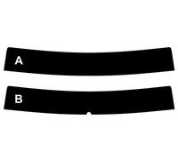 Film Solaire Prédécoupé Teinté Pare-Brise pour Polo 3-Portes 2005-2009 (35% Noir Fumé Moyen, A)