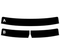 Film Solaire Prédécoupé Teinté Pare-Brise pour-Seat Leon 5-Portes Break 2012-2020 (20% Noir Fumé Foncé, B)