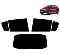Film Solaire Prédécoupé Teinté pour-Dacia Sandero Stepway 5-Portes 2008-2012 Vitres Arrière & Lunette (35% Noir Fumé Moyen)