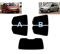 Film Solaire Prédécoupé Teinté pour-Fiat Punto 3-Portes 1999-2009 Vitres Arrière & Lunette (50% Noir Fumé Léger, A)