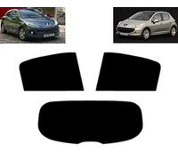 Film Solaire Prédécoupé Teinté pour-Peugeot 207 5-Portes 2007-2011 Vitres Arrière & Lunette (50% Noir Fumé Léger)