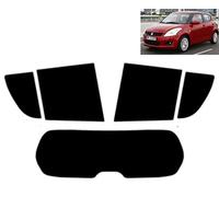 Film Solaire Prédécoupé Teinté pour-Suzuki Swift 5-Portes 2011-2017 Vitres Arrière & Lunette (05% Noir Fumé Super)