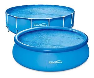 Film solaire Summer Waves, bâche de piscine, chauffage de piscine rund - Ø 4,57m