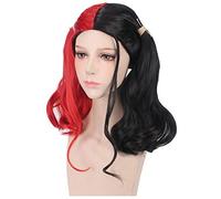 Film Suicide Squad Batman Joker Harleen Quinzel Cosplay perruque Harley Quinn couleurs mélangées cheveux synthétiques Halloween Costume perruques Pl-600681