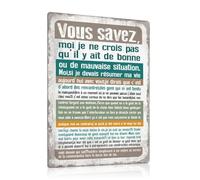 Film Tableau Decoration Murale Avec Citation Français - Bonne ou mauvaise situationv - Plaque Metal Vintage Humour - Affiche Poster Panneau Deco Murale Pour Salon Chambre Famille Maison 20x30cm