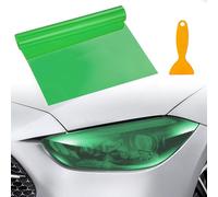 Film teinté phare, film teinté voiture, modification de la couleur des feux arrière d'une voiture, découpable, imperméable 30 x 120 cm (Vert)