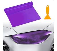 Film teinté phare, film teinté voiture, modification de la couleur des feux arrière d'une voiture, découpable, imperméable 30 x 120 cm (Violet)