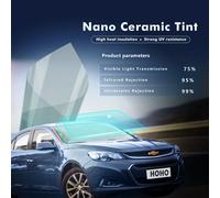 Film Thermique D'isolation En Céramique Pour Pare-Brise De Voiture,Feuilles De Fenêtre Avant,Teinte Latérale,Arrière,Vpn,Peau De Verre Verte,1x3m - Type 50100 L.L Black