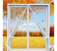 Film Thermique Isolant 69 x 81 cm Protection Contre Le Froid Kit de Film D'Isolation Thermique Facile à Installer Ajustable pour Balcon Salon Patio Maison Bureau, Blanc