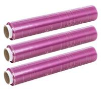 FILM TRANSPARENT ALIMENTAIRE [Lot de 3 rouleaux 45 cm x 300 m] plus grande résistance et autoadhésivité idéal pour la conservation de nourriture fruits légumes bouilloire poisson saucisses viande.