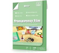 Film transparent pour imprimantes jet d'encre 30 feuilles de papier transparent pour rétroprojecteur 100% transparent 8,5 x 11 pouces