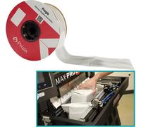 Film tubulaire pour systèmes de sachets en chaîne, dimensions 250x300mm, longueur 225m, LDPE/carton.