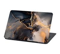 Film Universel pour Ordinateur Portable Design Cover: Abstrait Housse de Protection Autocollant en Vinyle Skin Sticker adhésif (15″, Lp77 Marbre Gris Bleu)
