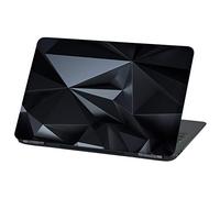 Film Universel pour Ordinateur Portable Design Cover: Abstrait Housse de Protection Autocollant en Vinyle Skin Sticker adhésif (13-14″, Lp52 Polygone Noir)