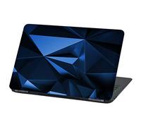 Film Universel pour Ordinateur Portable Design Cover: Abstrait Housse de Protection Autocollant en Vinyle Skin Sticker adhésif (15″, Lp53 Polygone Bleu)
