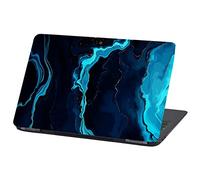 Film Universel pour Ordinateur Portable Design Cover: Abstrait Housse de Protection Autocollant en Vinyle Skin Sticker adhésif (17″, Lp74 Marbre Bleu)