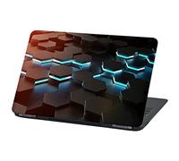 Film Universel pour Ordinateur Portable Design Cover: Abstrait Housse de Protection Autocollant en Vinyle Skin Sticker adhésif (15″, Lp58 Hexagone)
