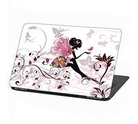 Film Universel pour Ordinateur Portable Design Cover Housse de Protection Autocollant en Vinyle Skin Sticker adhésif (15″, LP31 Flower Fairy)