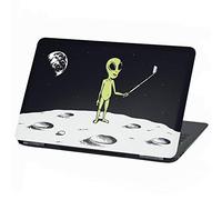 Film Universel pour Ordinateur Portable Design Cover Housse de Protection Autocollant en Vinyle Skin Sticker adhésif (13-14″, LP09 Selfie Alien)