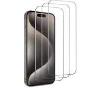 Film Verre Trempé - TOP4PC - iPhone 15 Pro - 9H - Ultra Transparent - Lot de 3