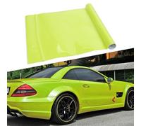 Film vinyle automobile pour décoration extérieure sur les grilles d'aération de capot, rails de toit et diffuseurs arrière, 30 x 152 cm, jaune fluo (jaune fluo)