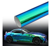 Film vinyle brillant caméléon vert et bleu holographique arc-en-ciel - 150 x 20 cm